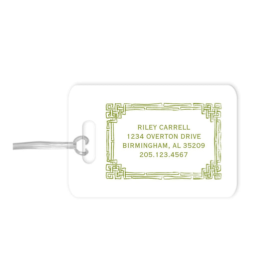Bamboo Frame Personalized Luggage Tag