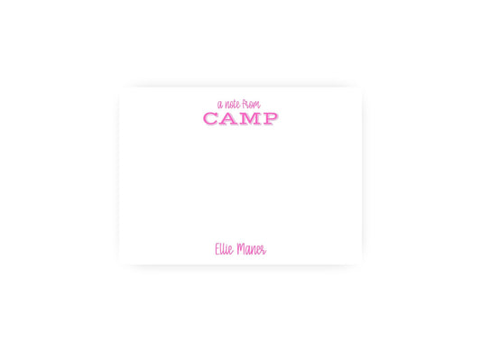 Happy and Bright Camp Personalized Notecards
