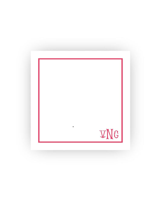 Classic Vintage Monogram Square Notepad