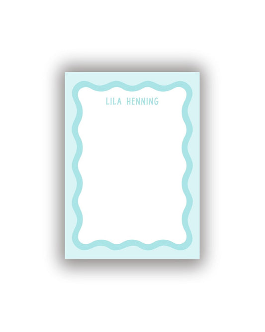 Two-tone Colorful Scalloped Personalized Notepad
