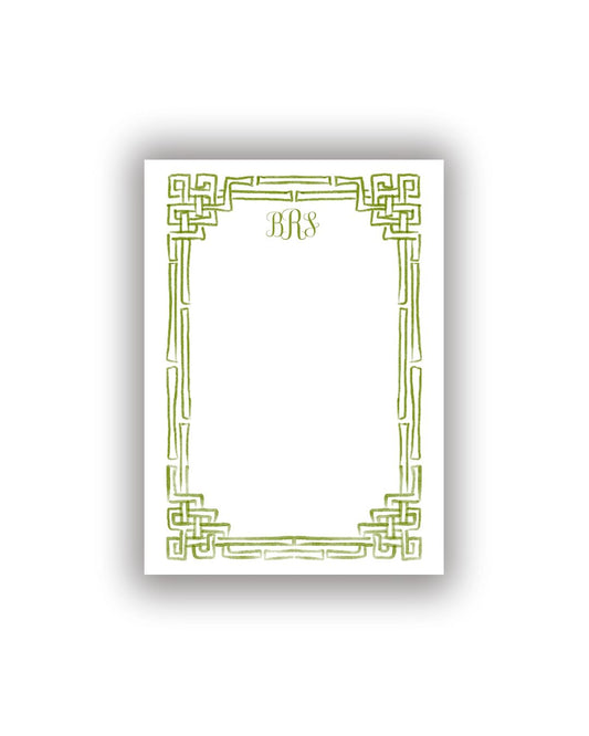 Bamboo Frame Personalized Notepad