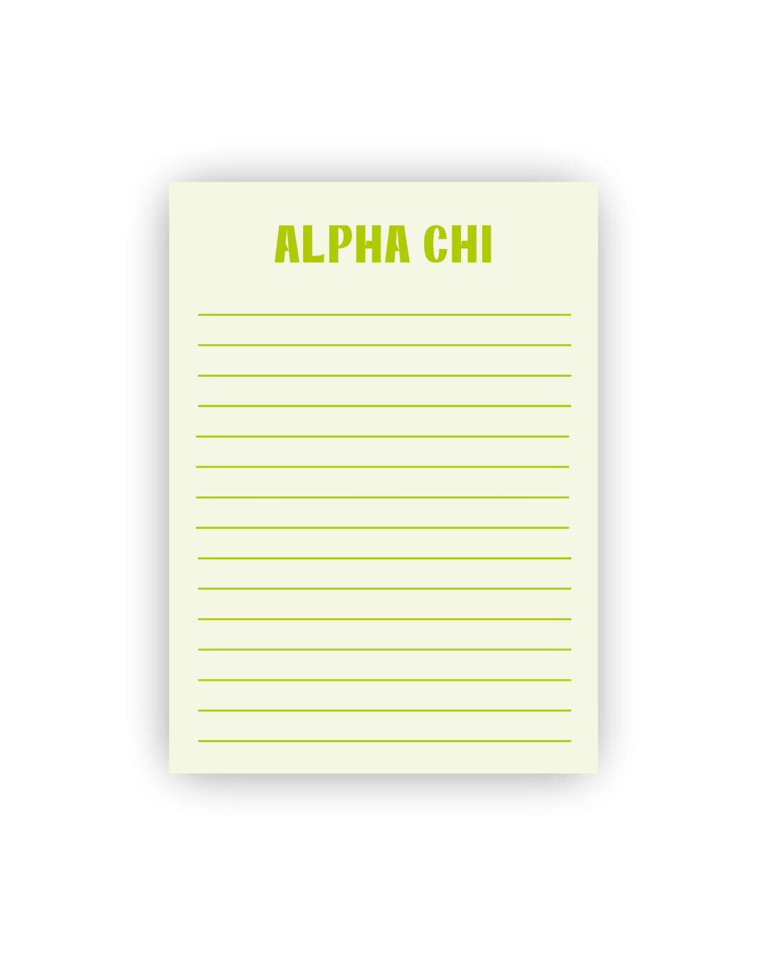 Colorful Sorority Lined Notepads
