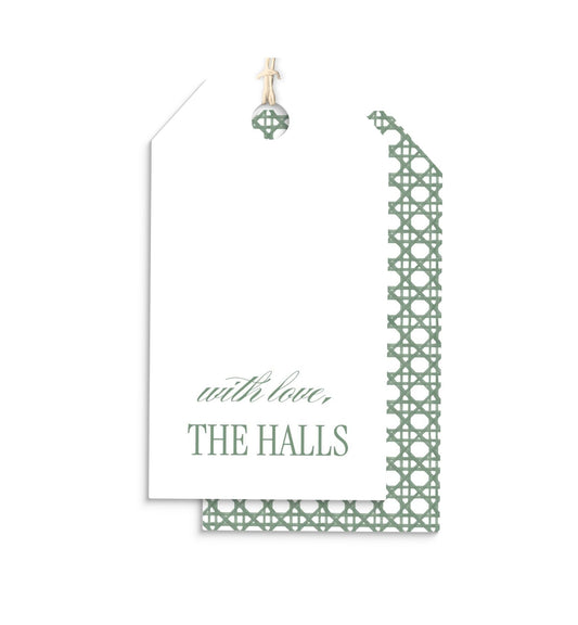 Rattan Cane personalized gift tags