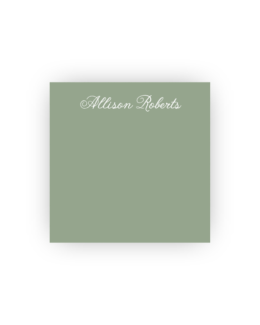 Scripty square personalized notepads