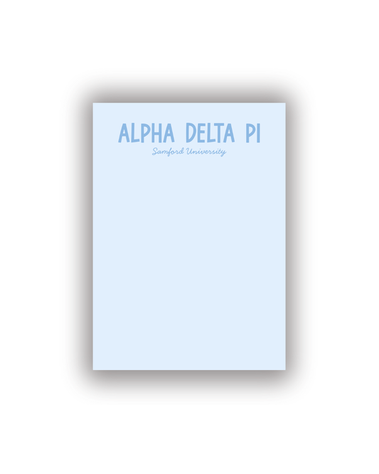 Sorority Notepads with Personalization