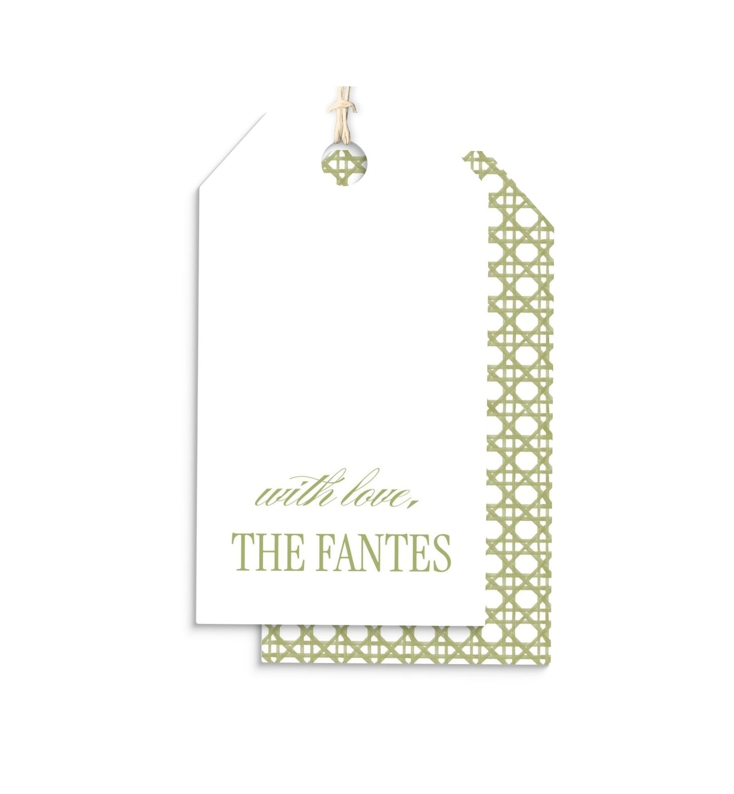 Rattan Cane personalized gift tags