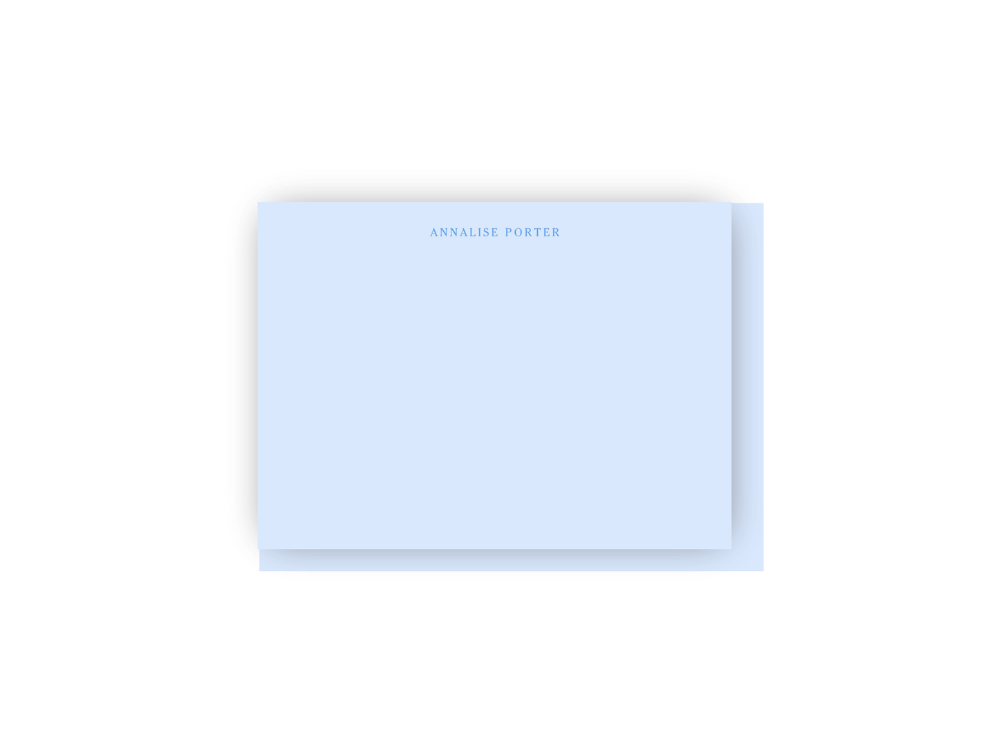 Petite Font and Two Tone Personalized Notecards