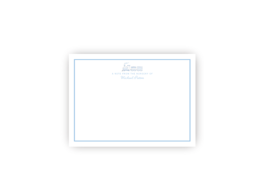 Watercolor Train Nursery Personalized Notecards