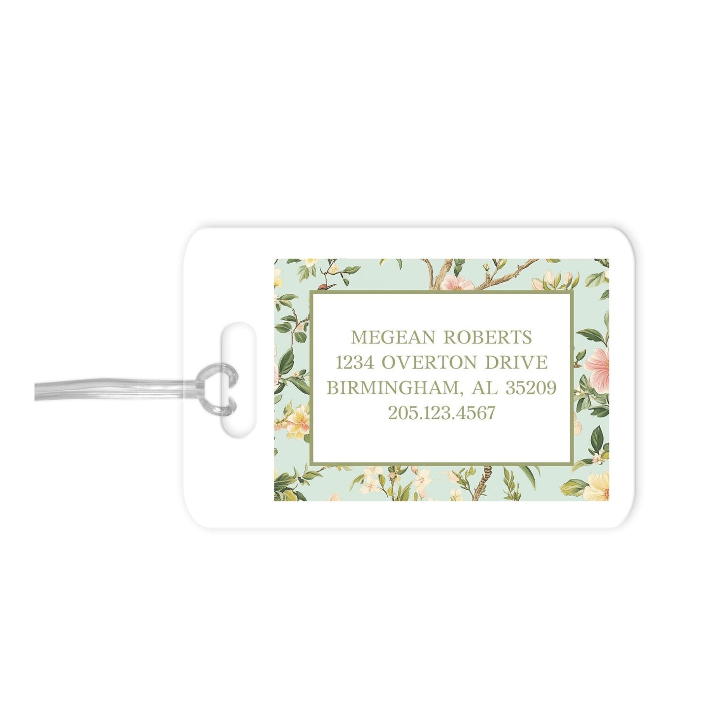 Chinoiserie Personalized Luggage Tag