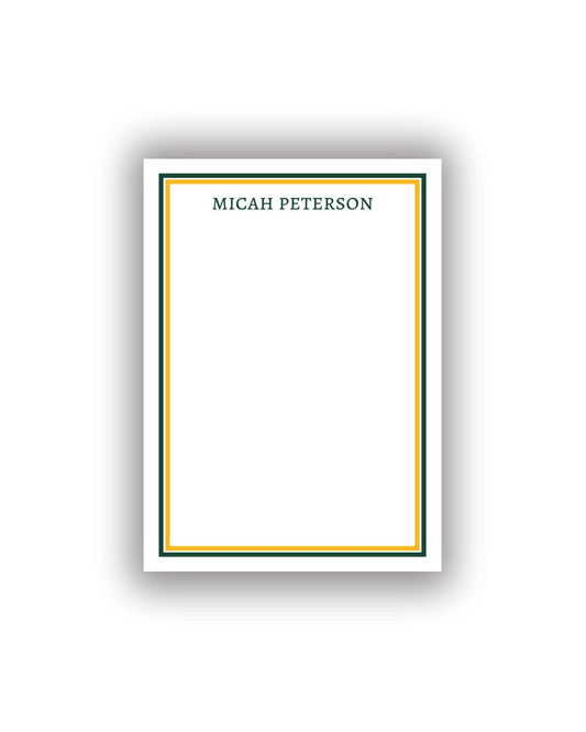 Collegiate Colors Personalized Notepad