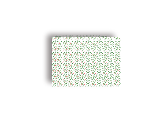 Rejoice Holly Berry Horizontal Personalized Christmas Card