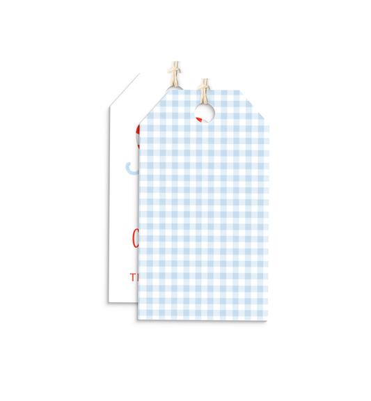 Candy Cane and Bow personalized hang tags