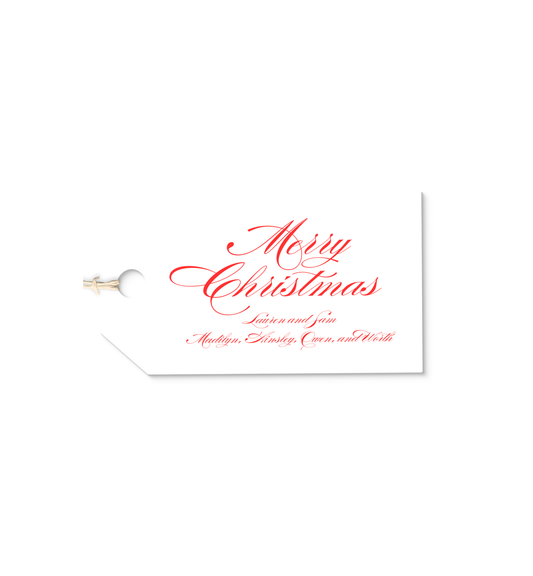 Formal Christmas personalized hang tags