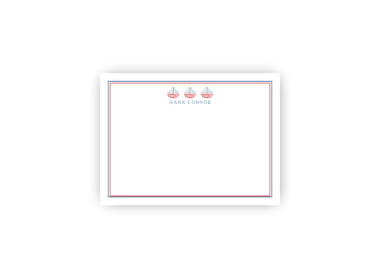 Sailboat Trio Personalized Notecards