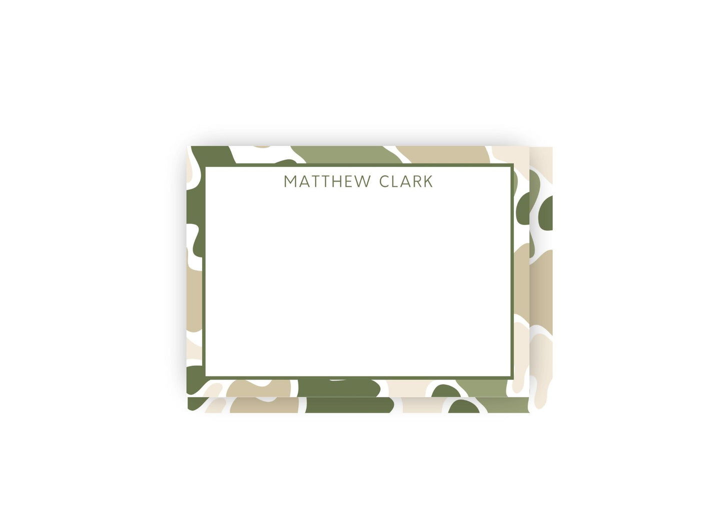Camouflage Personalized Notecards