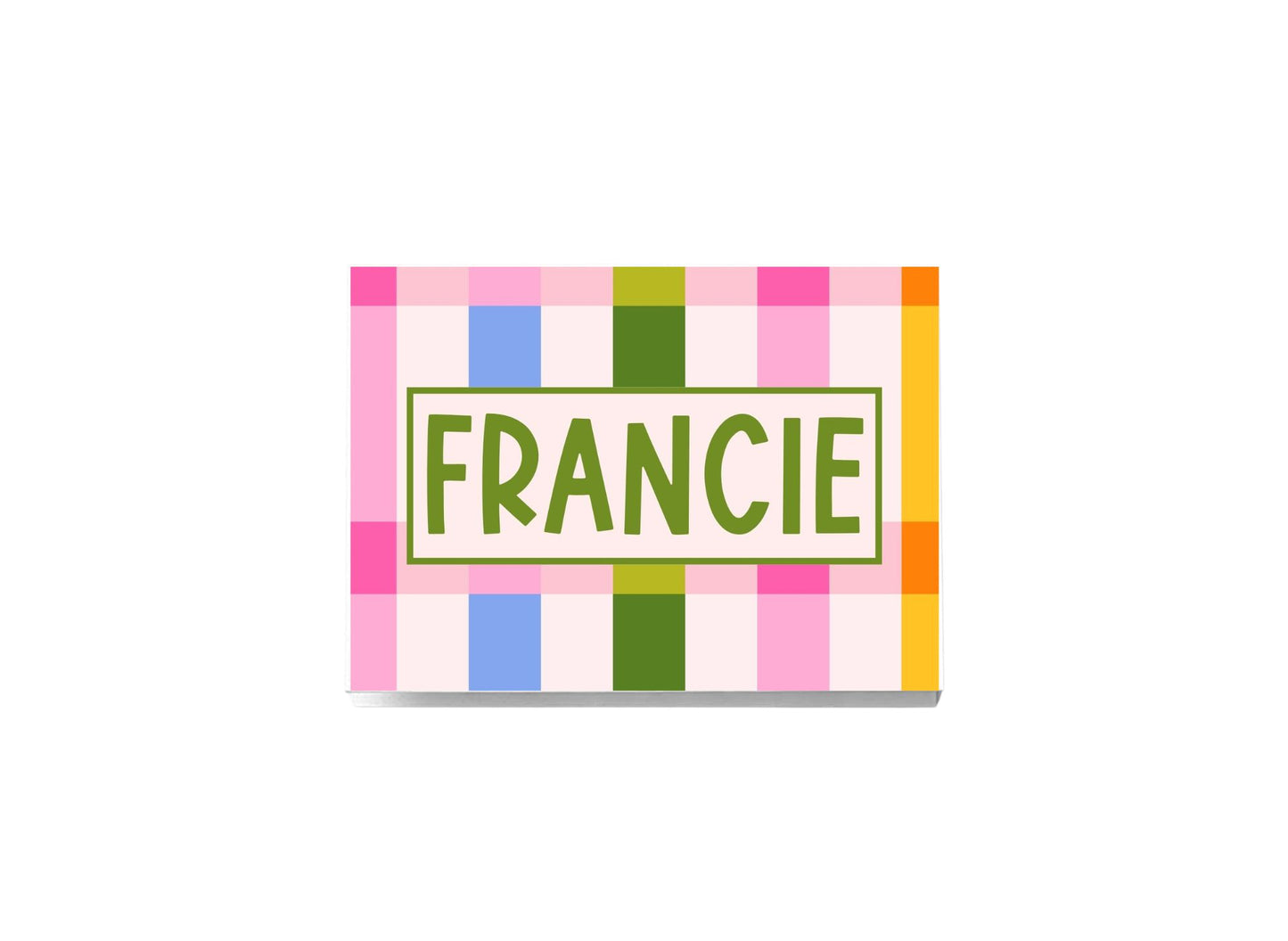 Modern Bright Gingham Folded Notecards