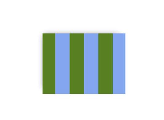 Blue and Green Stripe Personalized Notecards