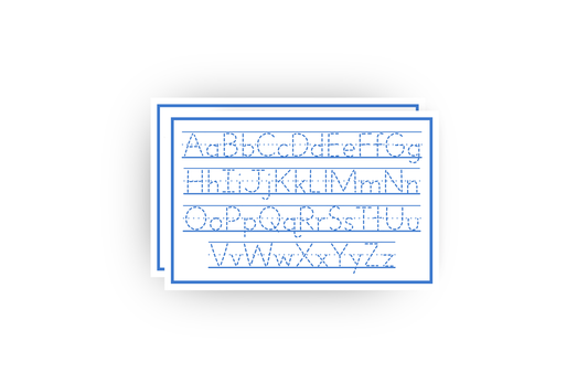 Trucks personalized ABC tracing placemat