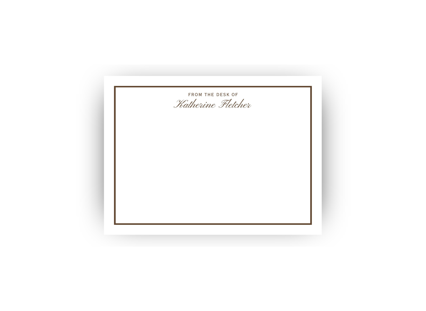"From the Desk Of" Professional Personalized Notecards