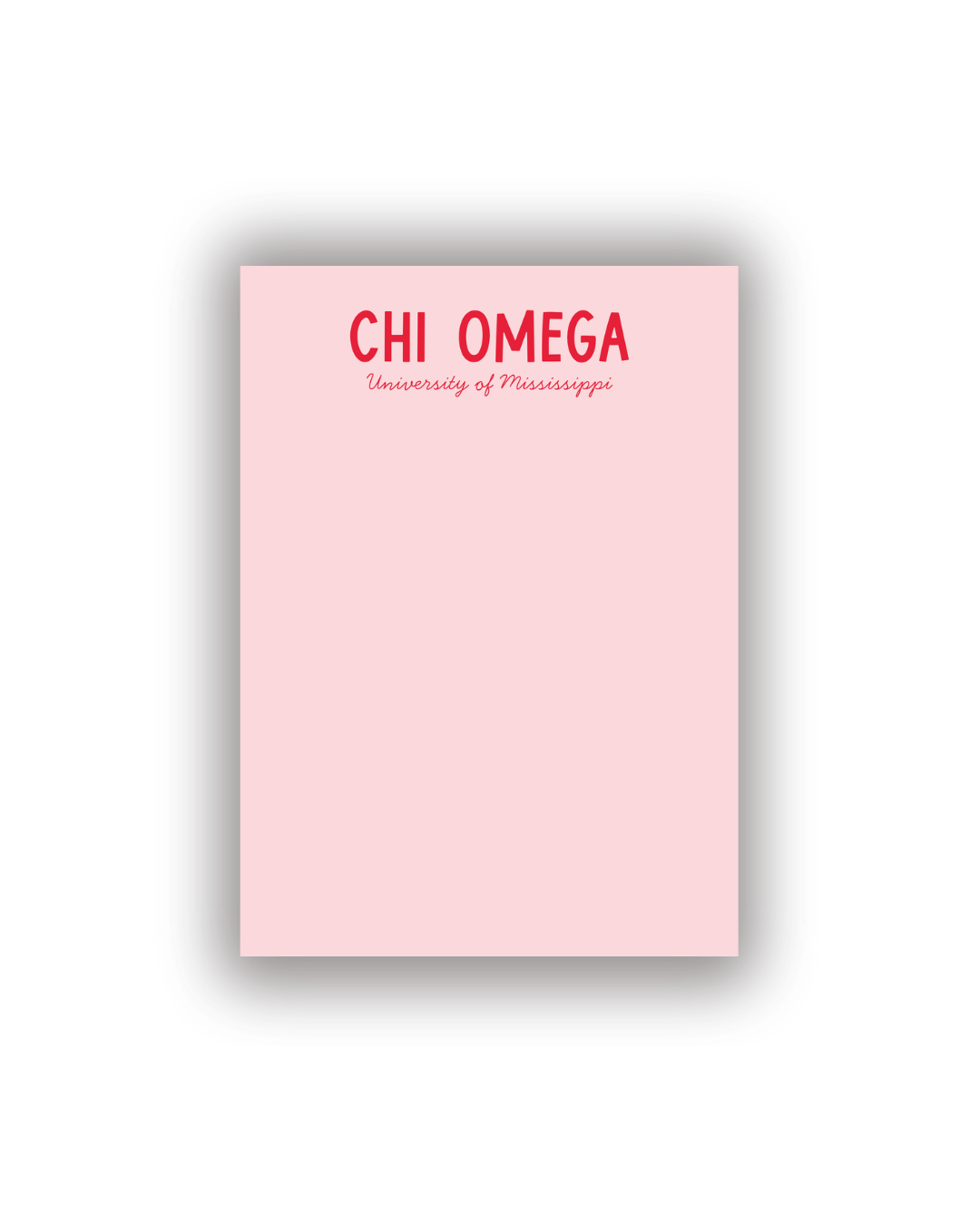 Sorority Notepads with Personalization