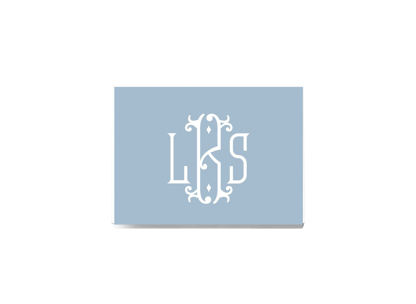 Fancy Monogrammed Folded Notecards