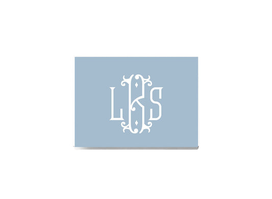 Fancy Monogrammed Folded Notecards