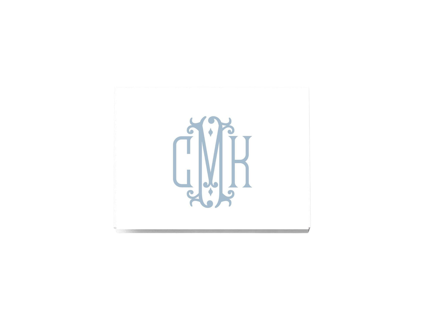 Fancy Monogrammed Folded Notecards