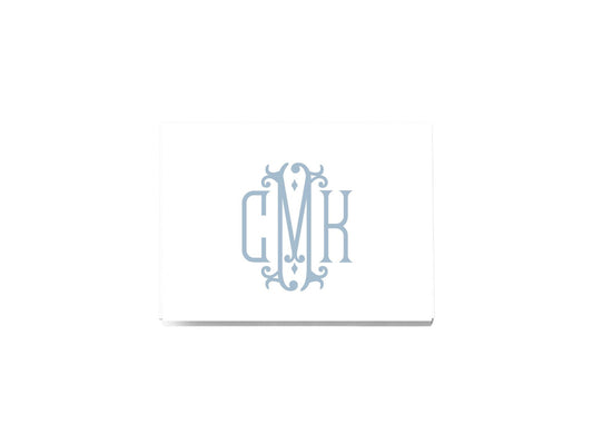 Fancy Monogrammed Folded Notecards
