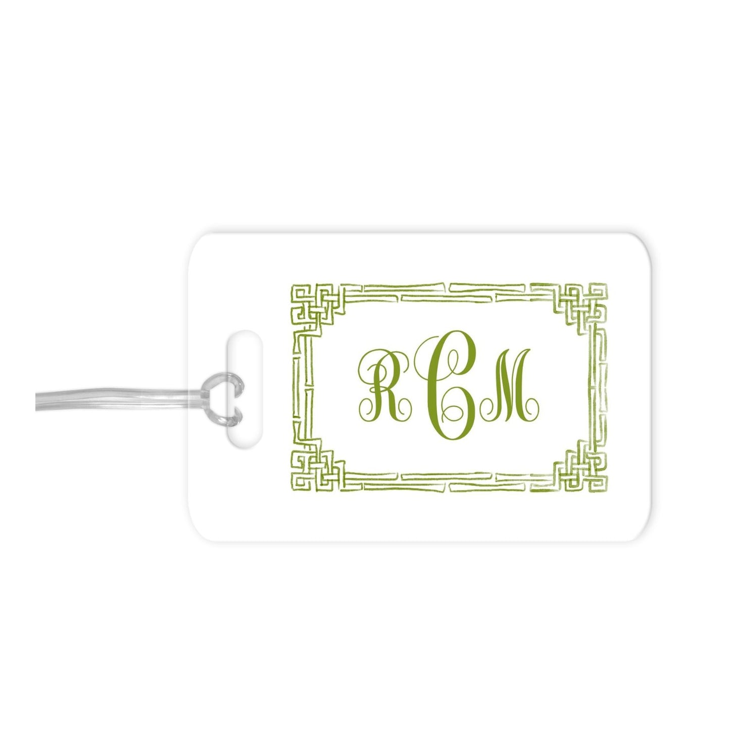 Bamboo Frame Personalized Luggage Tag