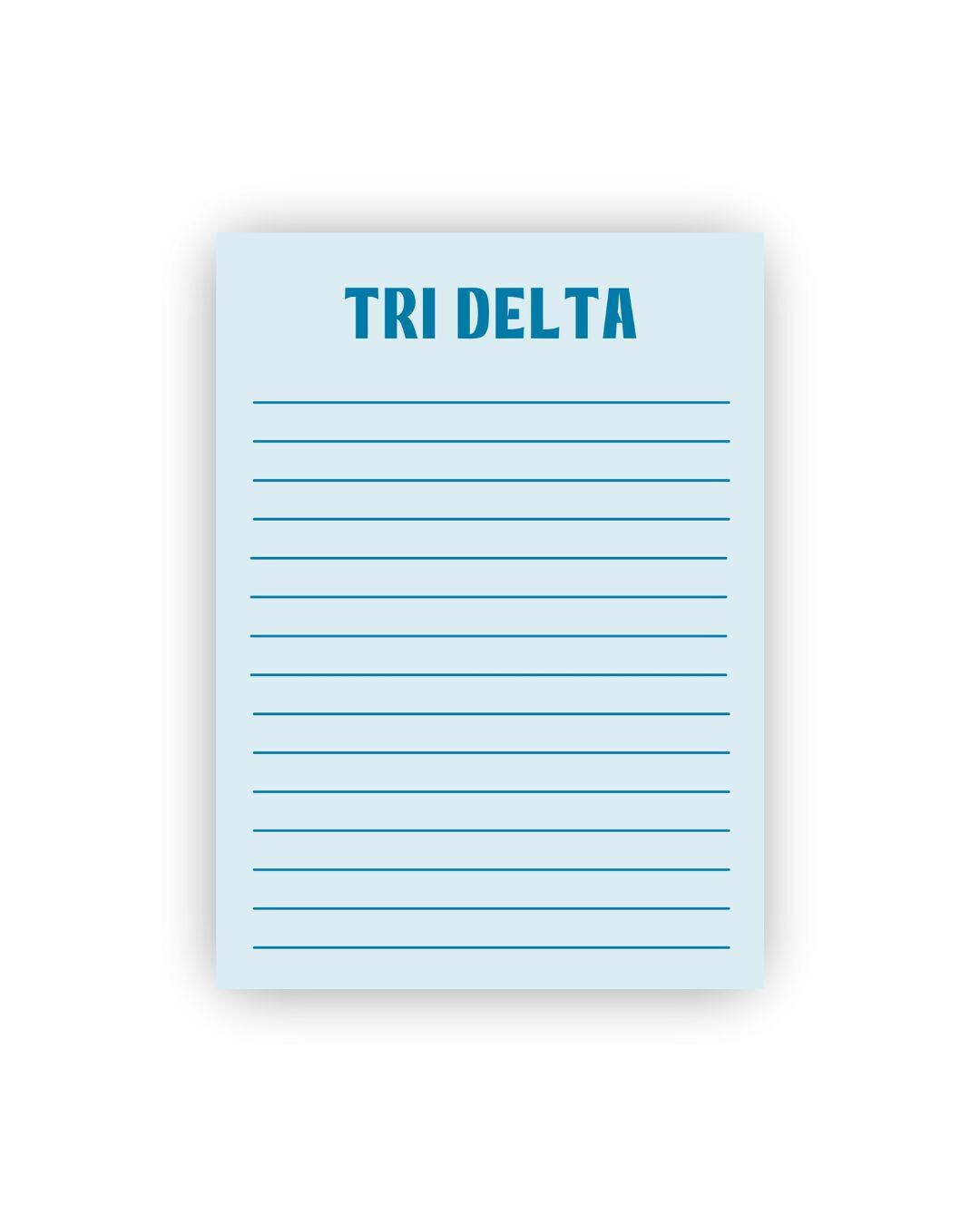 Colorful Sorority Lined Notepads