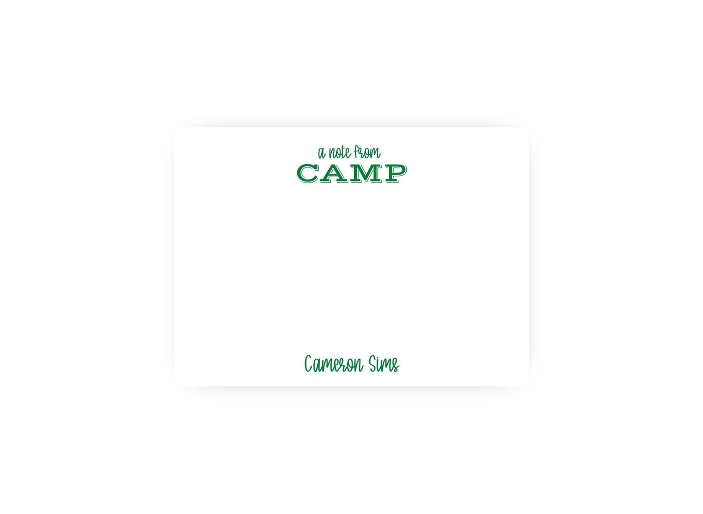 Happy and Bright Camp Personalized Notecards