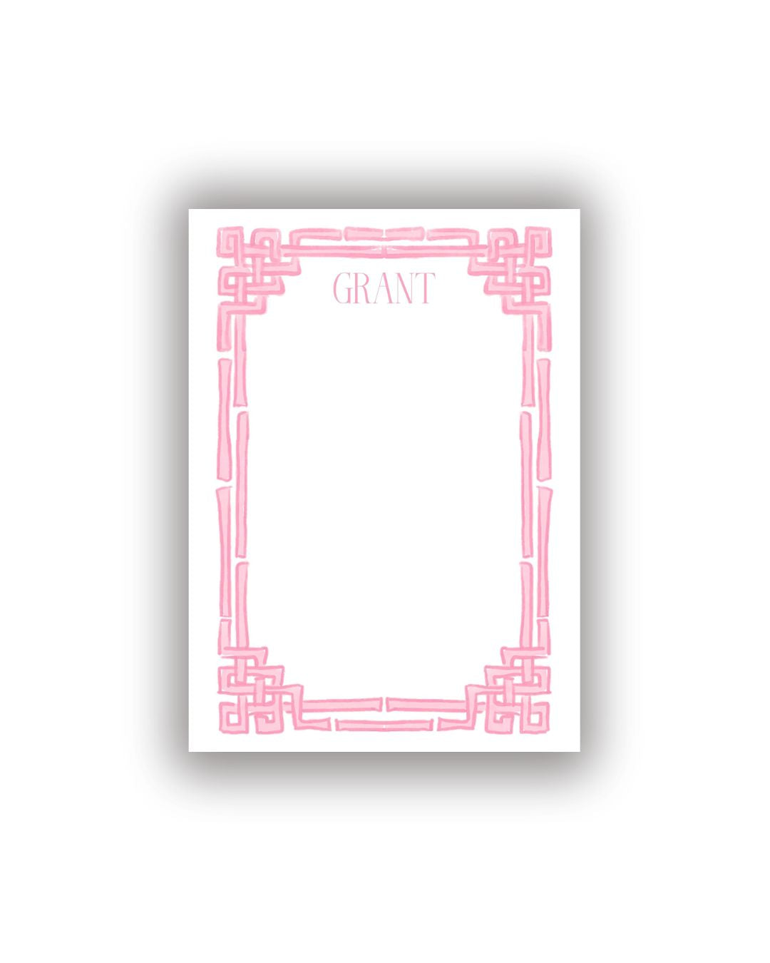 Bamboo Frame Personalized Notepad