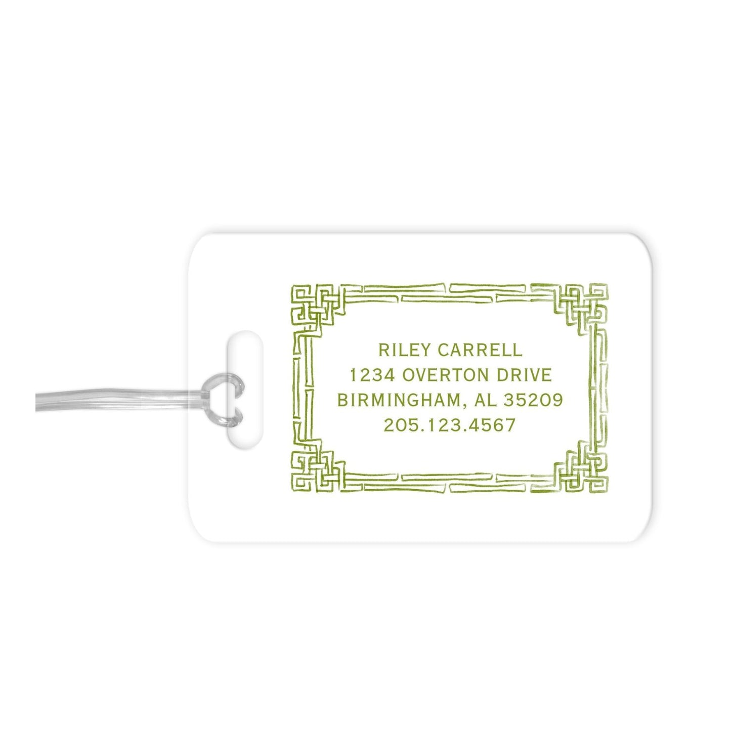 Bamboo Frame Personalized Luggage Tag