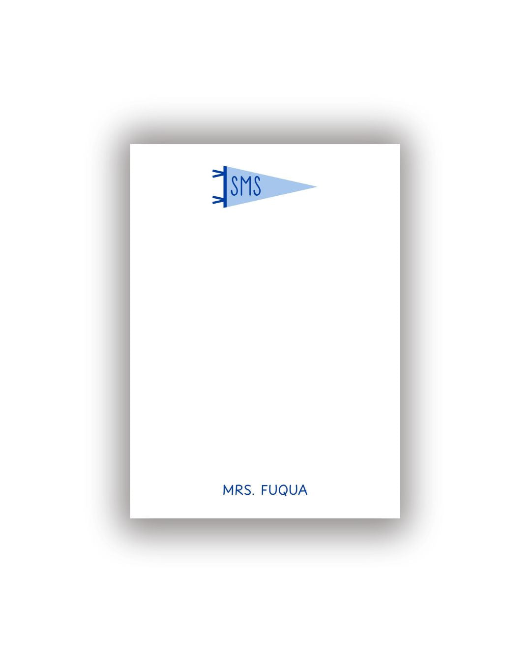 School Pennant Personalized Notepad