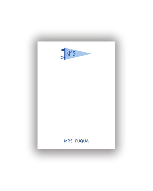 School Pennant Personalized Notepad