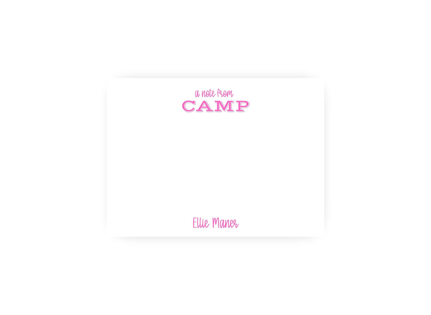 Happy and Bright Camp Personalized Notecards