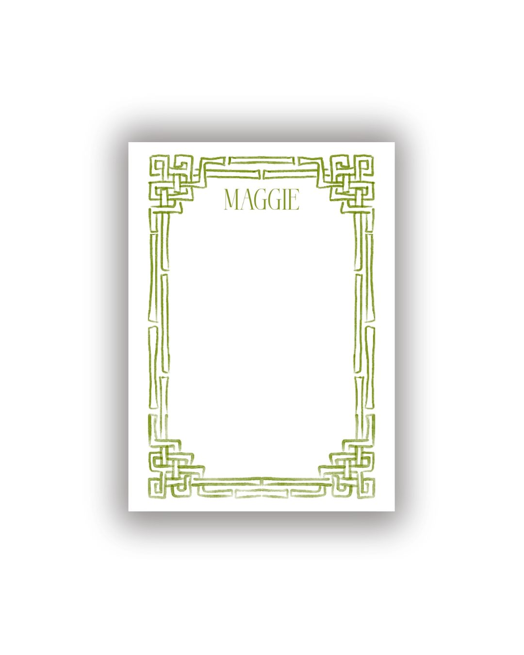 Bamboo Frame Personalized Notepad