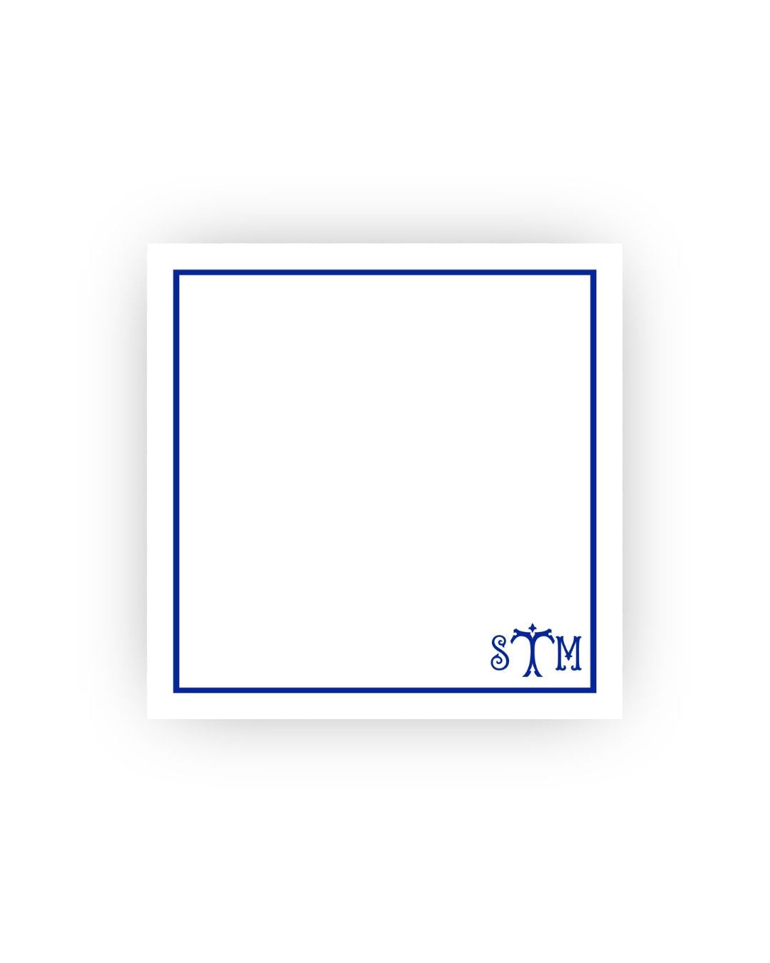 Classic Vintage Monogram Square Notepad