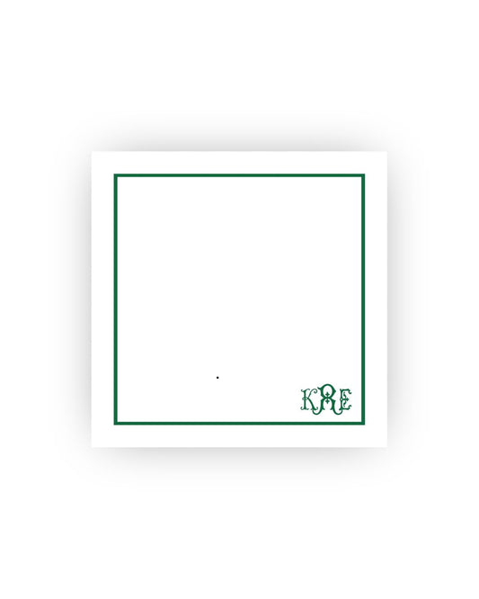 Classic Vintage Monogram Square Notepad