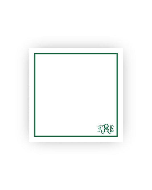 Classic Vintage Monogram Square Notepad