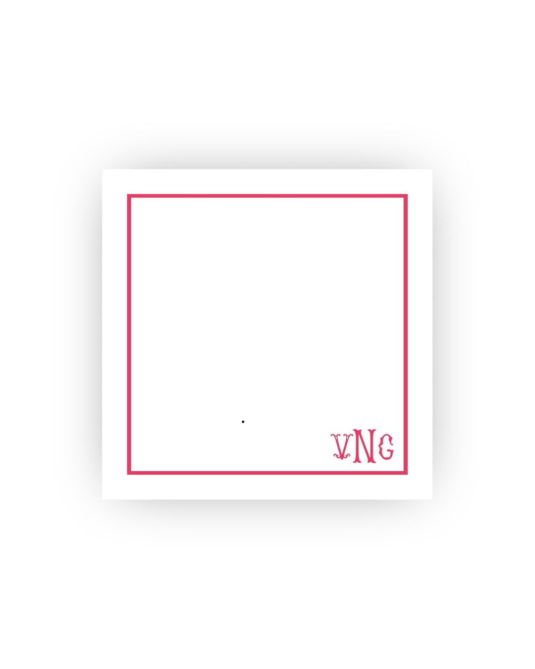 Classic Vintage Monogram Square Notepad