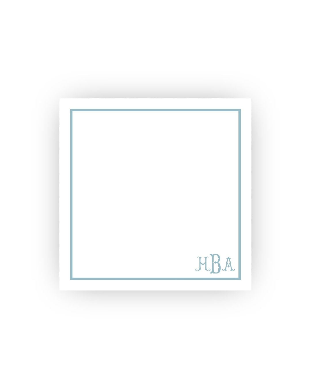 Classic Vintage Monogram Square Notepad