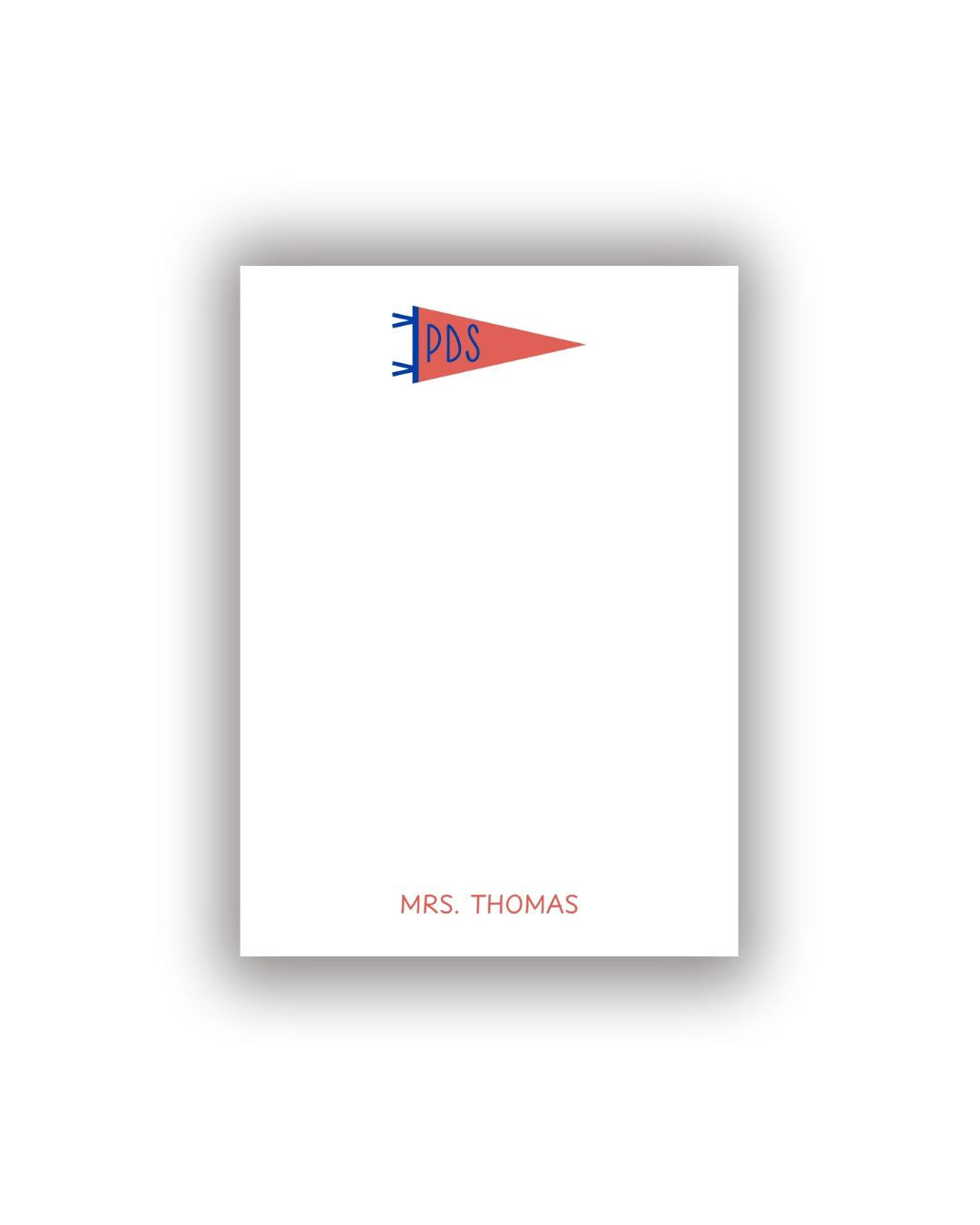 School Pennant Personalized Notepad