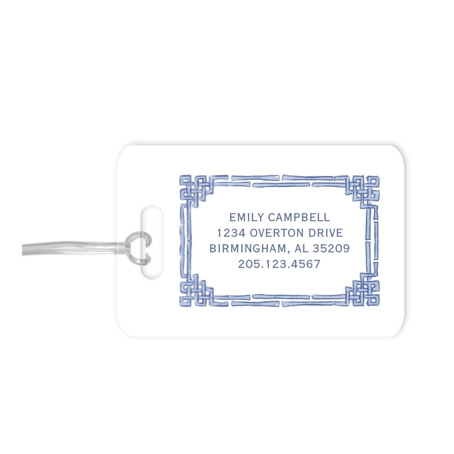 Bamboo Frame Personalized Luggage Tag