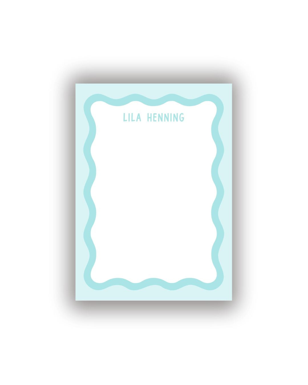 Two-tone Colorful Scalloped Personalized Notepad