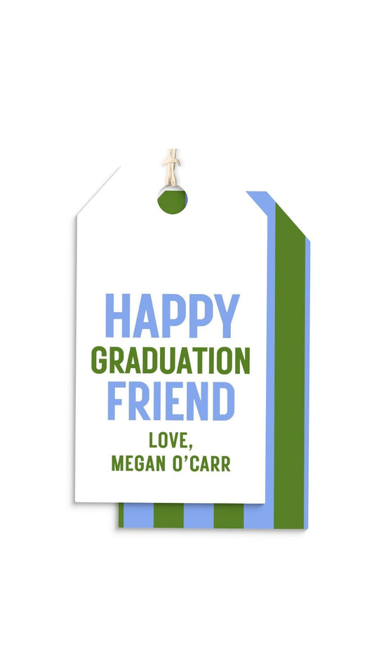 Happy Graduation Friend hang tags