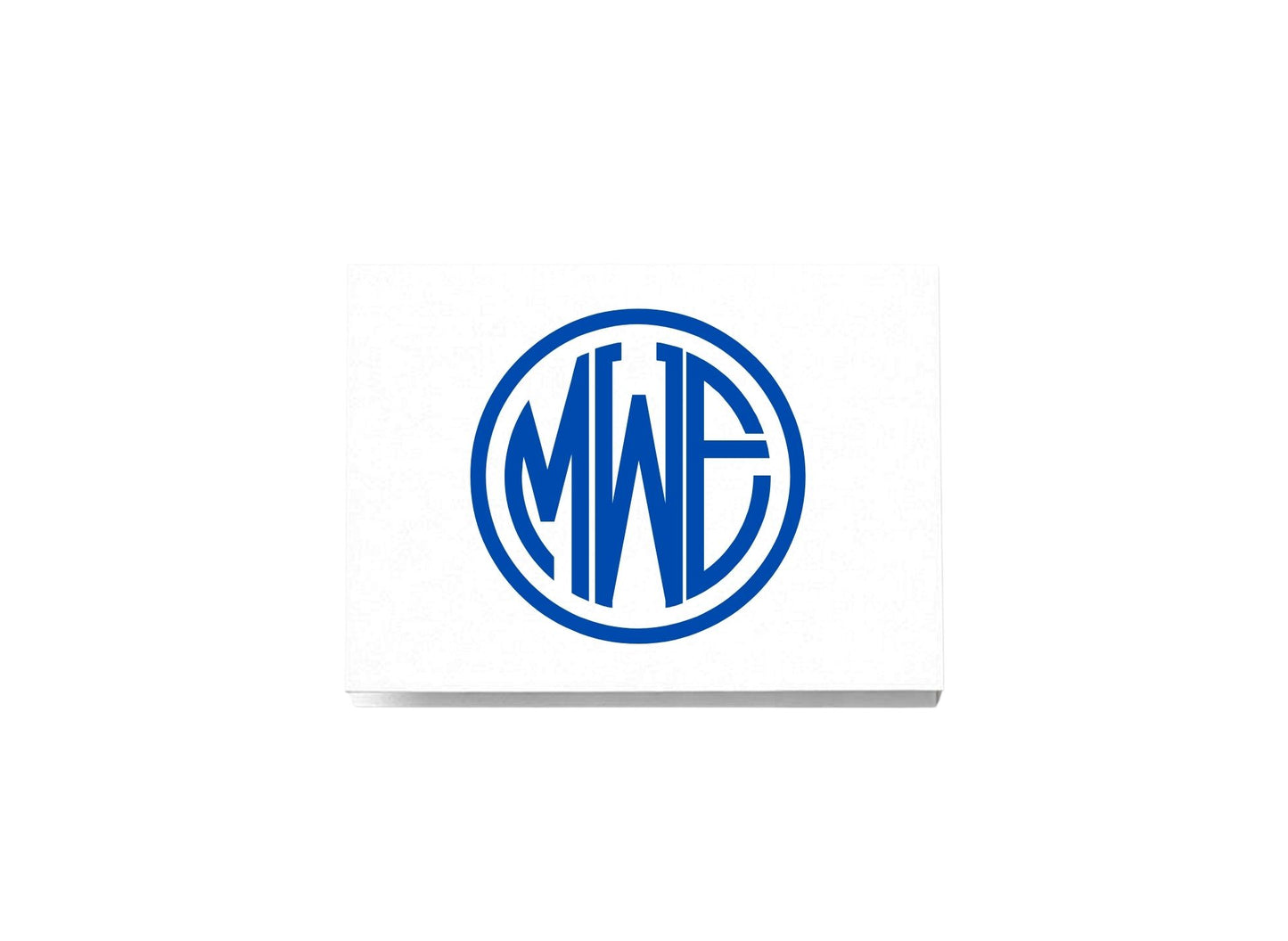 Circle Monogram Folded Notecards