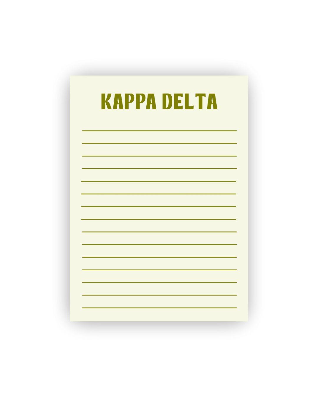 Colorful Sorority Lined Notepads