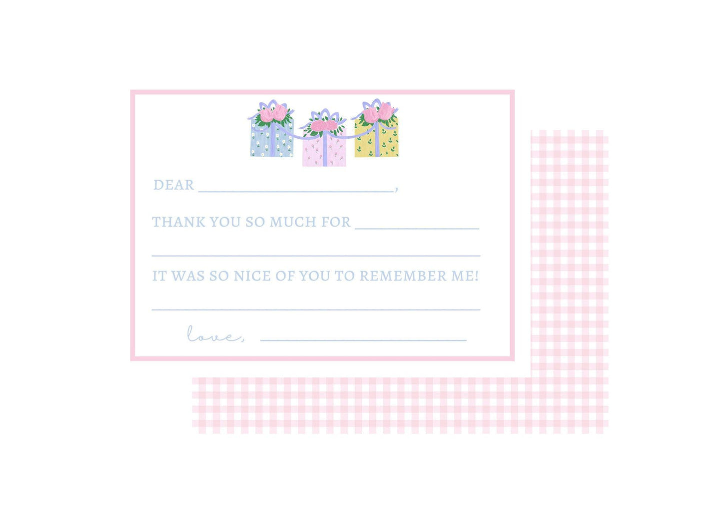 Gift fill-in-the-blank Thank You Notes