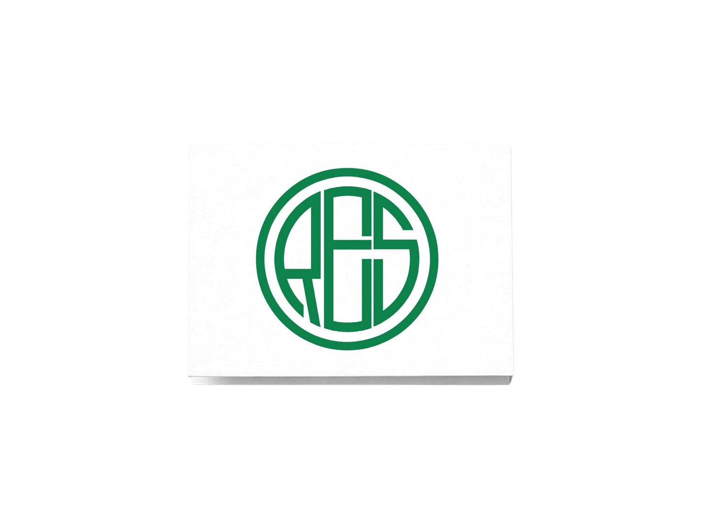 Circle Monogram Folded Notecards